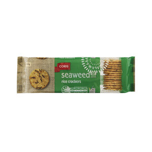Coles Crackers Rice Seaweed 100g