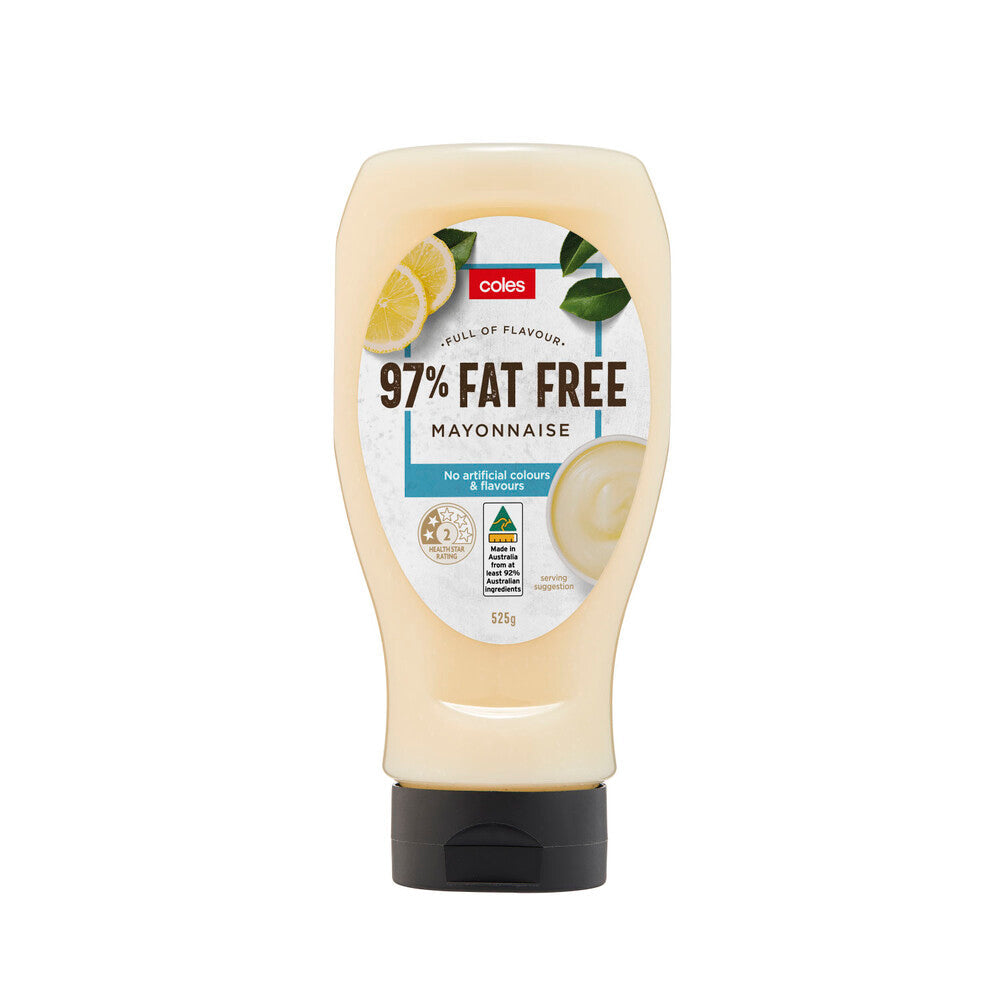 Coles 97% Fat Free Mayonnaise 525g