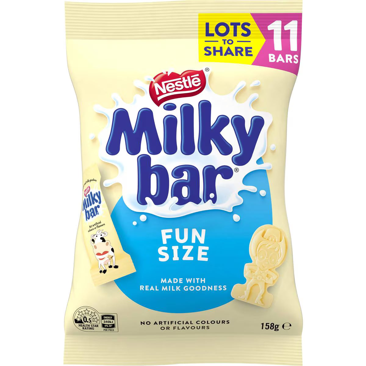 Milkybar White Choc Mini Bars Sharepack 11 pack 158g