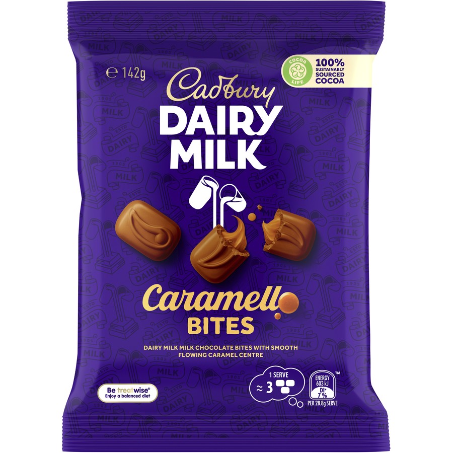 Cadbury Chocolate Caramello Bites 142g