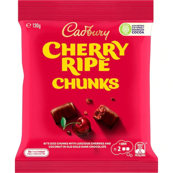 Cadbury Cherry Ripe Chunks 130g