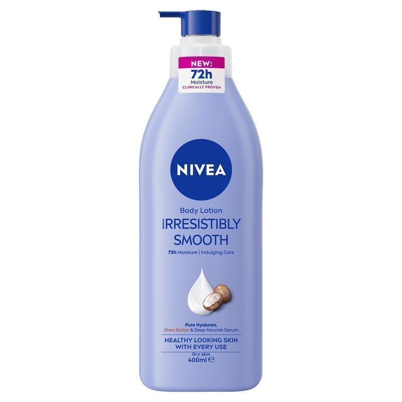 Nivea Irresistibly Smooth Body Lotion Moisturiser + Shea Butter 400mL