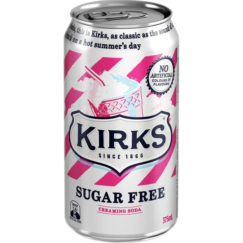 Kirks (10pk) Creaming Soda Sugar Free 375ml