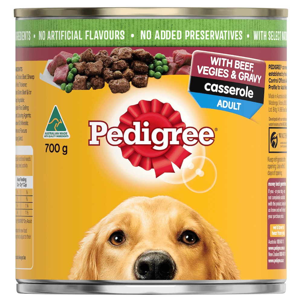 Pedigree Casserole With Beef & Gravy Adult Wet Dog Food Can 700g