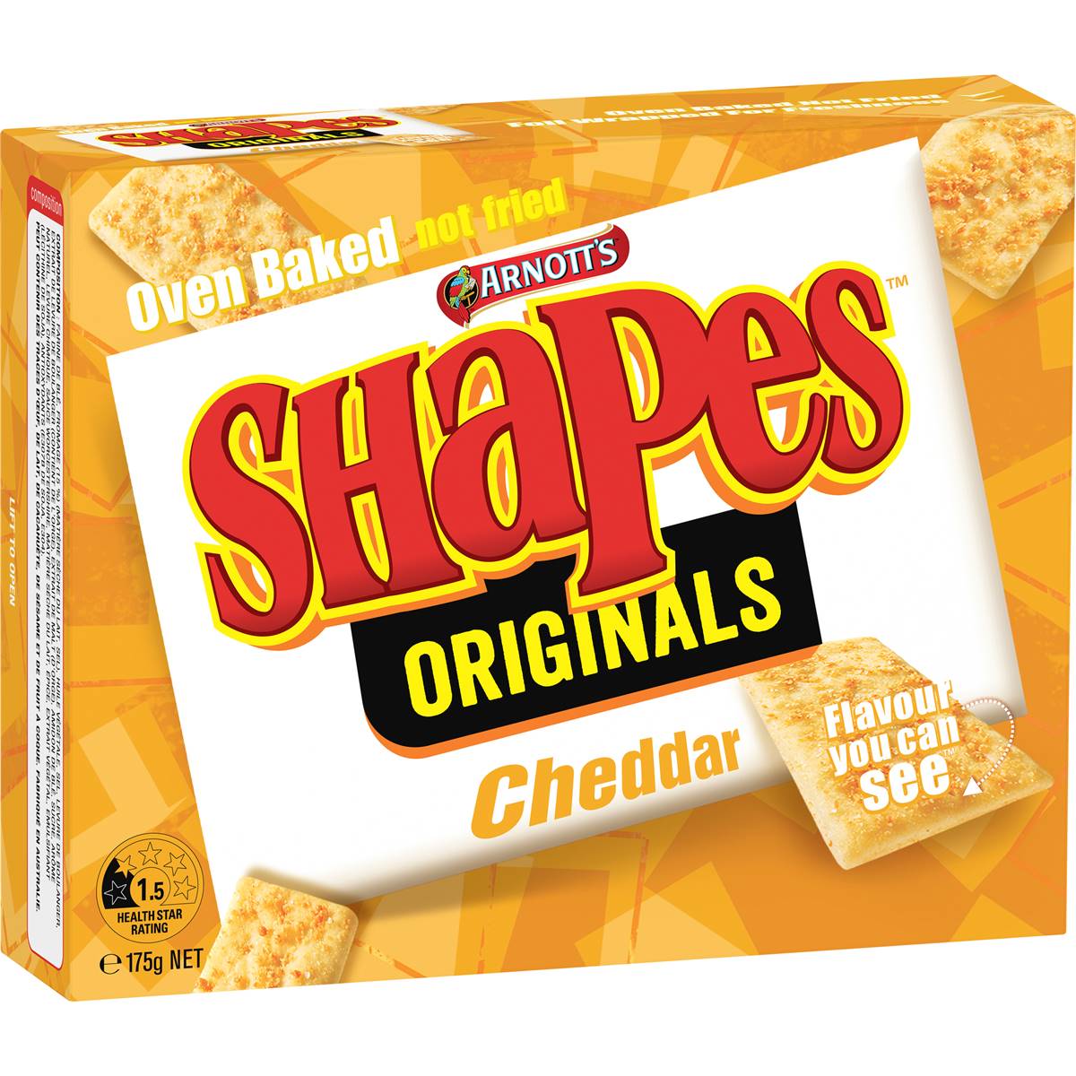 Arnott's Shapes Cheddar 175g