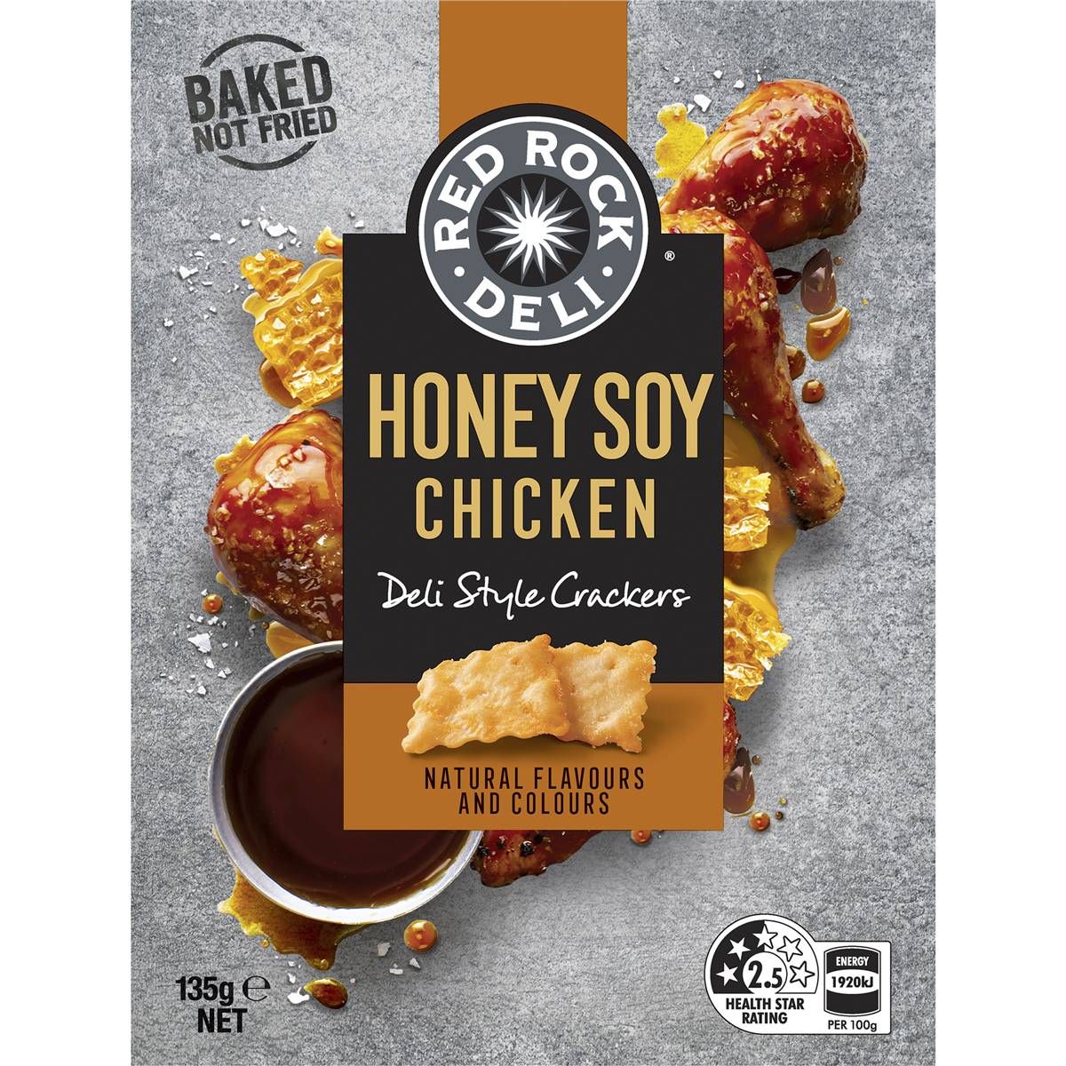Red Rock Deli Crackers Honey Soy Chicken 135g