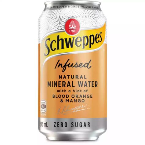 Schweppes Can Infused Blood Orange 375ml