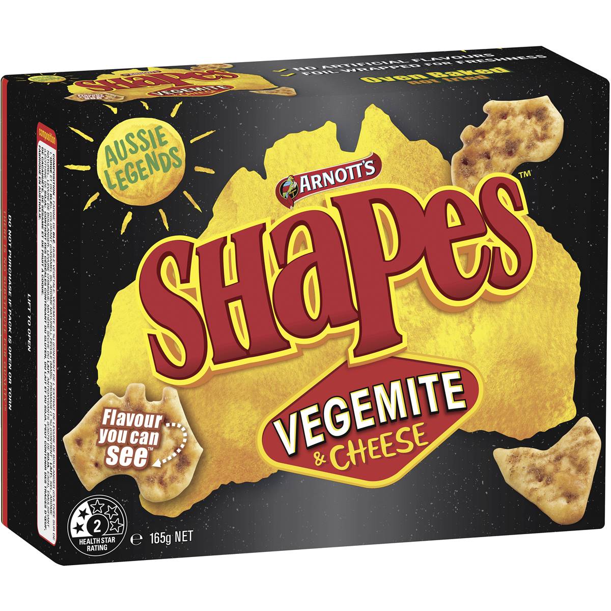 Arnott's Shapes Vegemite & Cheese 165g