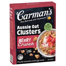 Carman's Aussie Oat Clusters Berry Crunch 450g