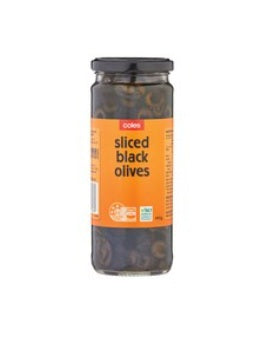 Coles Olives Black Sliced 445g