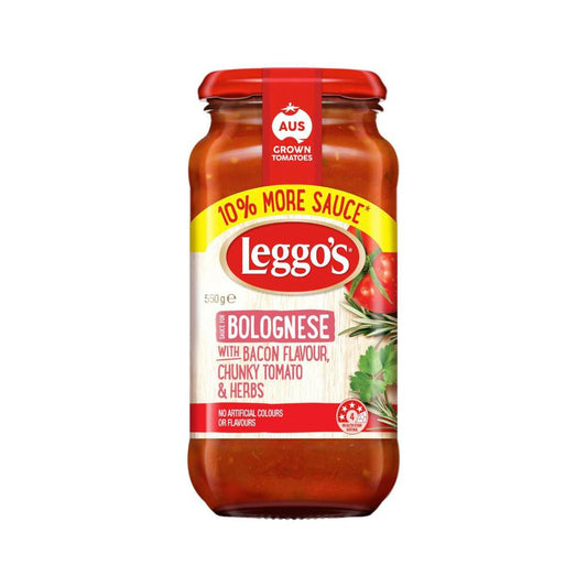 Leggo's Bolognese Bacon Pasta Sauce Jar 550g