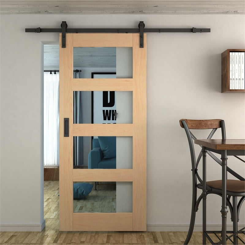 Rolltrak Matt Black Barn Door Side Fix Track Set