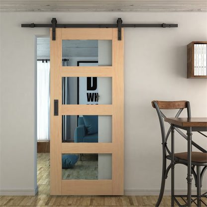 Rolltrak Matt Black Barn Door Side Fix Track Set