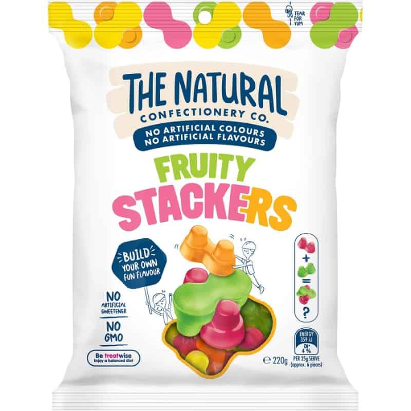 Natural Confectionery Fruity Stackers 220g