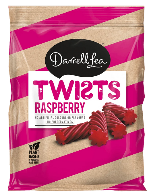 Darrell Lea Twists Raspberry 280g