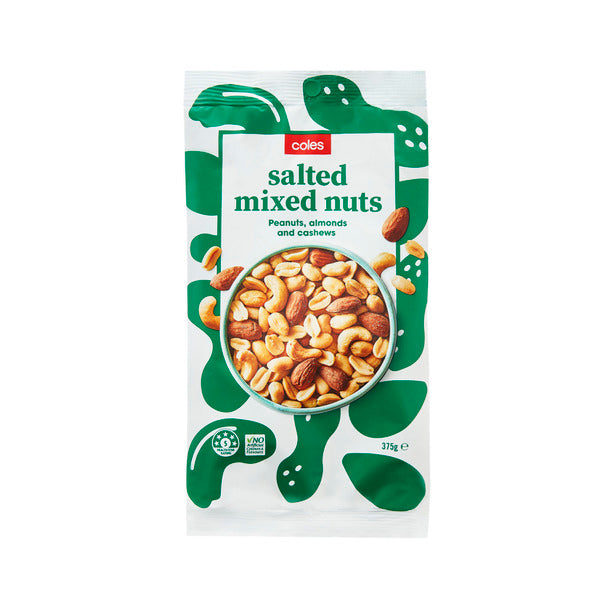 Coles Nuts Mixed Simply Salted 375g