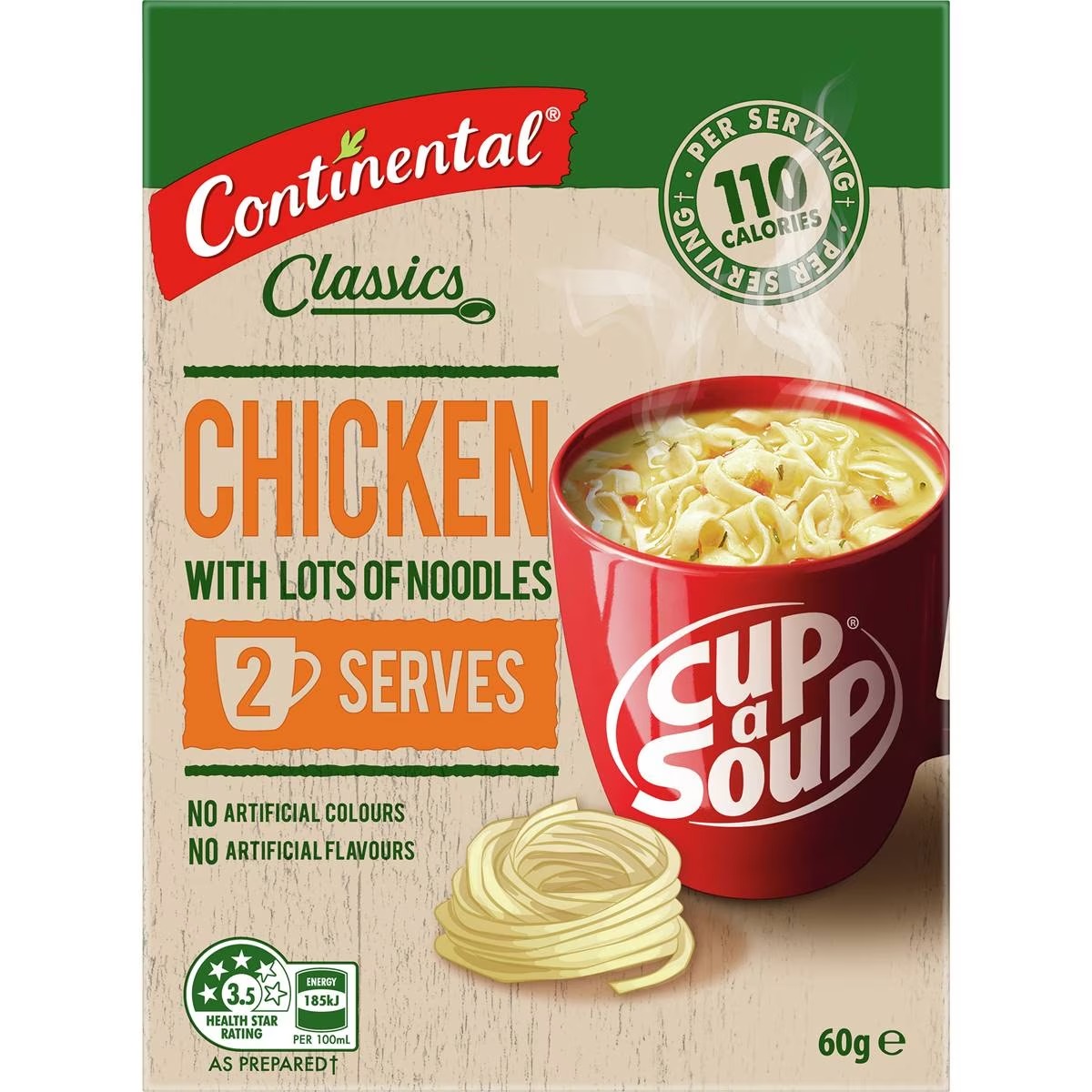 Continental Cup A Soup Chicken With Lots of Noodles Serves 2  60g