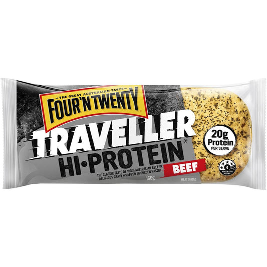 Frozen Frozen Four'N Twenty Pie Traveller Hi Protein Beef Pie 160g