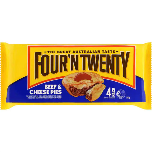 Frozen Four'N Twenty Pie Beef & Cheese (4pk) 700g