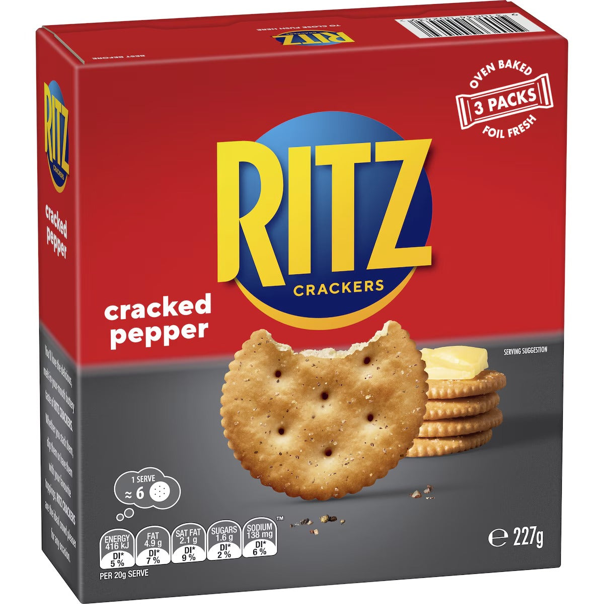 Ritz Crackers Black Pepper 227g