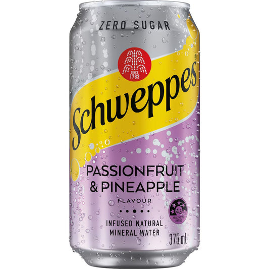 Schweppes Can Infused Passionfruit & Pineapple 375ml